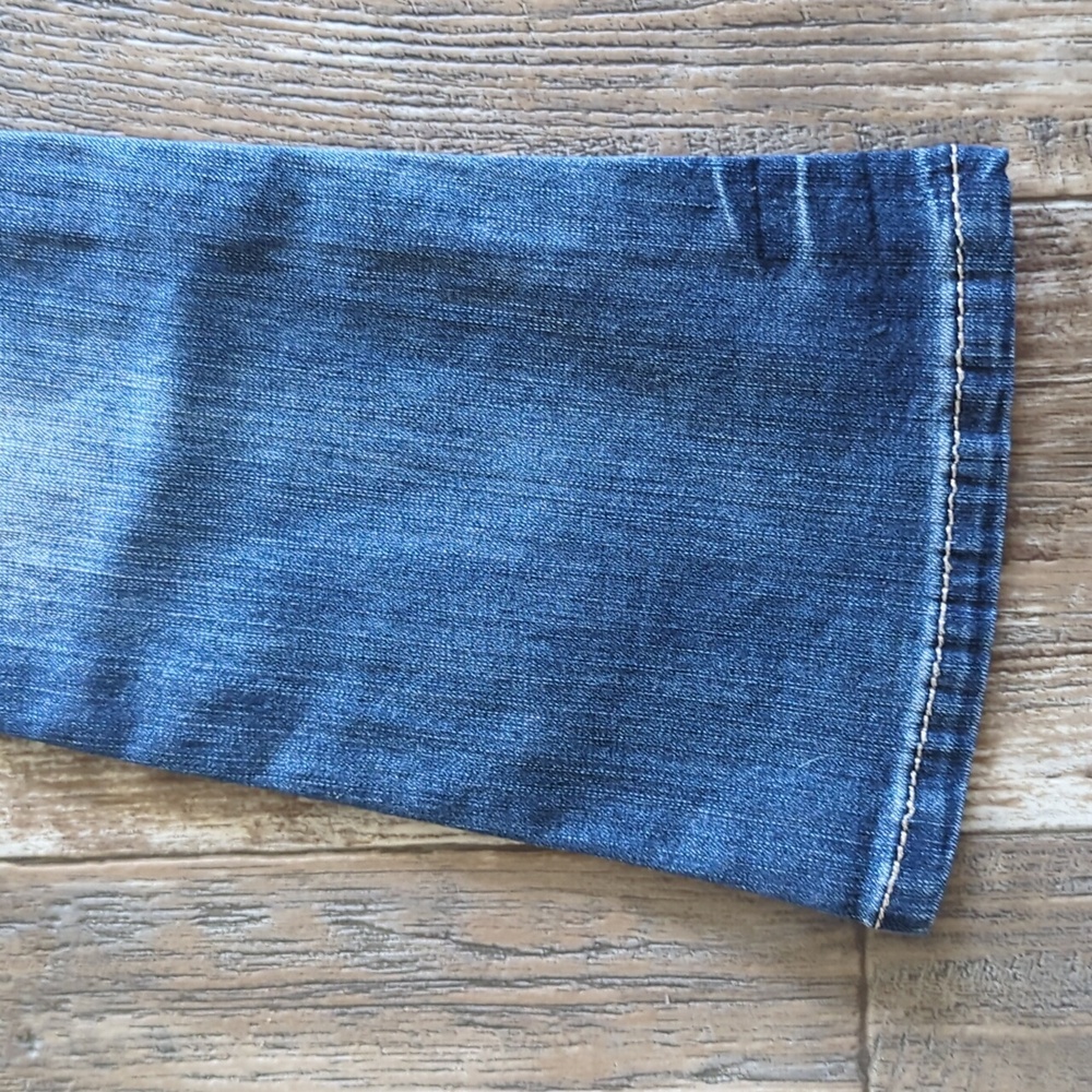 GRACE in LA girls bootcut jeans blingy embroidered faux flap back pockets sz 8 - Picture 7 of 14